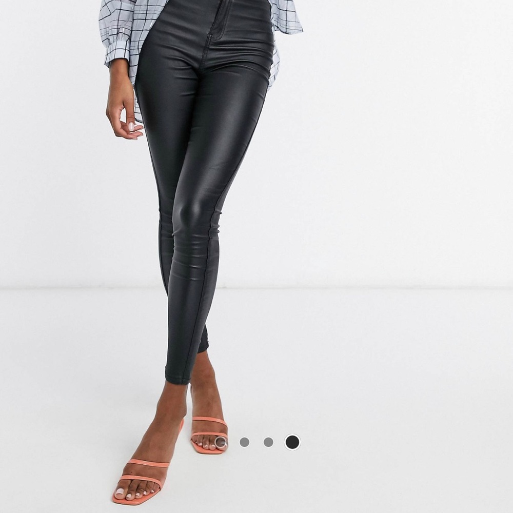 Leather skinny jeans